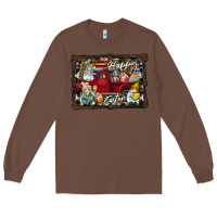 Chestnut Happy Easter Long Sleeve Tee - CowhideDigitalArt