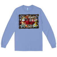 Colony Blue Happy Easter Long Sleeve Tee - CowhideDigitalArt