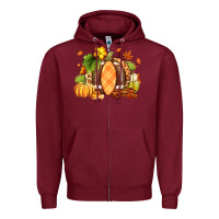 Burgundy Fall American Football Zipper Hoodie - RanaPortraitStore