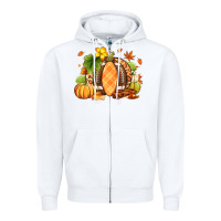 White Fall American Football Zipper Hoodie - RanaPortraitStore
