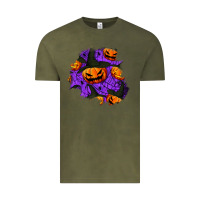 Vintage Olive halloween pumpkin patch  1 Vintage Tee - BundleAndBundleShop