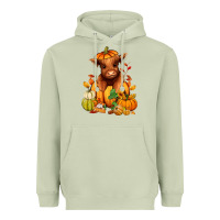Matcha Fall Autumn heifer pumpkin Heavyweight Hoodie - RanaPortraitStore