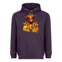 Plum Fall Autumn heifer pumpkin Heavyweight Hoodie - RanaPortraitStore