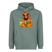 Sage Fall Autumn heifer pumpkin Heavyweight Hoodie - RanaPortraitStore
