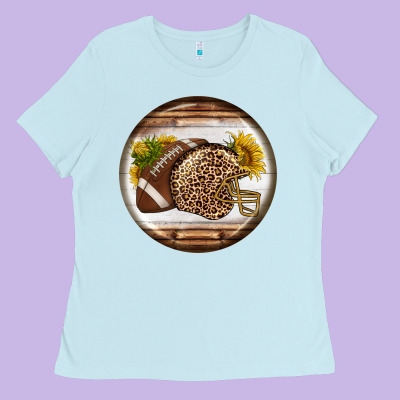 American Football Round Earrings Ladies Tee Designed By Bundleandbundleshop