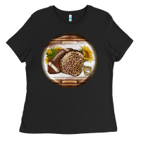 Black american football round earrings Ladies Tee - BundleAndBundleShop