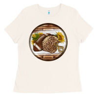 Bone american football round earrings Ladies Tee - BundleAndBundleShop