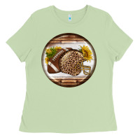 Matcha american football round earrings Ladies Tee - BundleAndBundleShop
