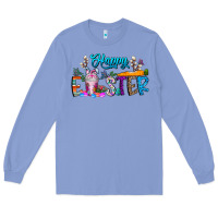Colony Blue happy easter coffee Long Sleeve Tee - CowhideDigitalArt