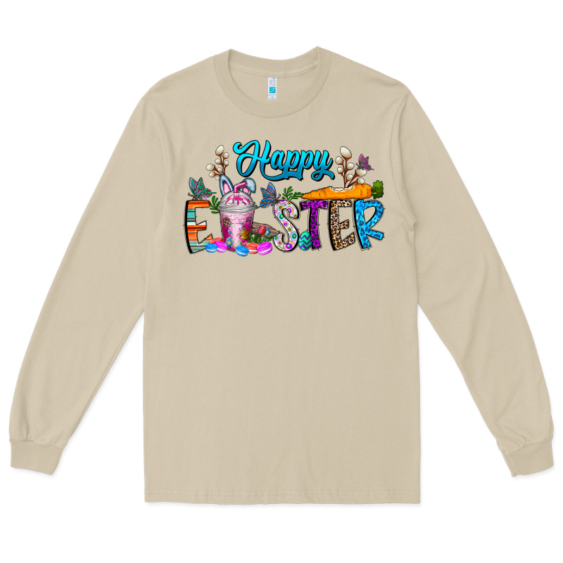Happy Easter Coffee Long Sleeve Tee by CowhideDigitalArt | Teevron