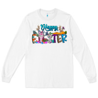 White happy easter coffee Long Sleeve Tee - CowhideDigitalArt