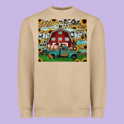 Farm Animals Red Barn Tumbler 20oz Heavyweight Sweatshirt Designed By Jasminsmagicworld