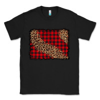 Black leopard buffalo plaid background Classic Tee - CowCowDesign