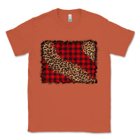 Copper leopard buffalo plaid background Classic Tee - CowCowDesign