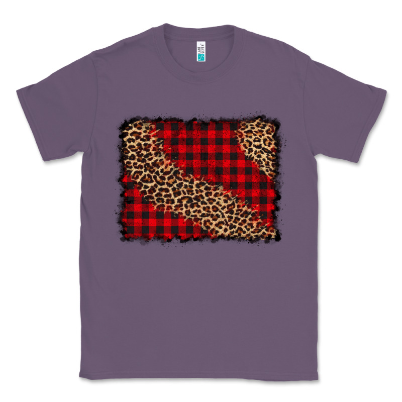Leopard Buffalo Plaid Background Classic Tee by CowCowDesign | Teevron