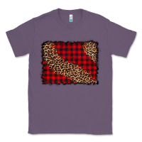 Lavender leopard buffalo plaid background Classic Tee - CowCowDesign