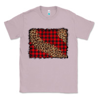 Lilac leopard buffalo plaid background Classic Tee - CowCowDesign