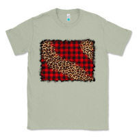Matcha leopard buffalo plaid background Classic Tee - CowCowDesign