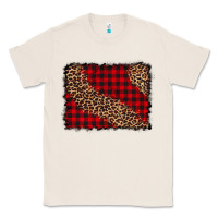 Natural leopard buffalo plaid background Classic Tee - CowCowDesign