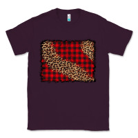 Plum leopard buffalo plaid background Classic Tee - CowCowDesign