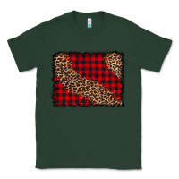 Sports Green leopard buffalo plaid background Classic Tee - CowCowDesign