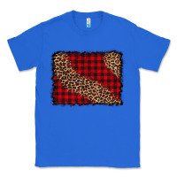 True Royal leopard buffalo plaid background Classic Tee - CowCowDesign