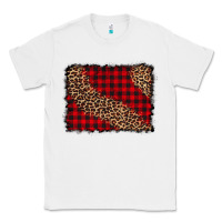 White leopard buffalo plaid background Classic Tee - CowCowDesign