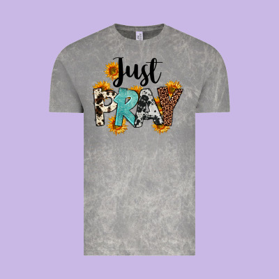Just Pray Vintage Tee Designed By Fadigitalartstudio