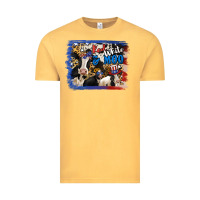 Vintage Mustard Red White Moo Heifers Vintage Tee - RanaPortraitStore