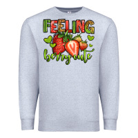 Heather Grey feeling berry cute strawberry Premium Sweatshirt - Jasminsmagicworld