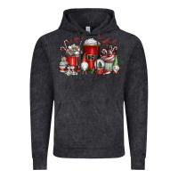 Vintage Black Christmas Coffee Drink Vintage Hoodie - CowhideDigitalArt