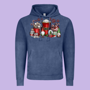 Christmas Coffee Drink Vintage Hoodie Designed By Cowhidedigitalart