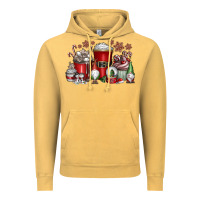 Vintage Mustard Christmas Coffee Drink Vintage Hoodie - CowhideDigitalArt
