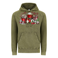 Vintage Olive Christmas Coffee Drink Vintage Hoodie - CowhideDigitalArt