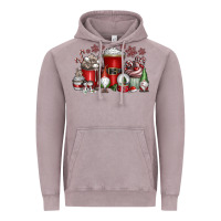 Vintage Zinc Christmas Coffee Drink Vintage Hoodie - CowhideDigitalArt