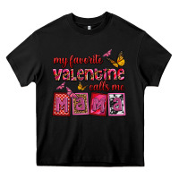 Black my favorite valentine calls me mama Heavy Core Tee - OliviaCreatesArt