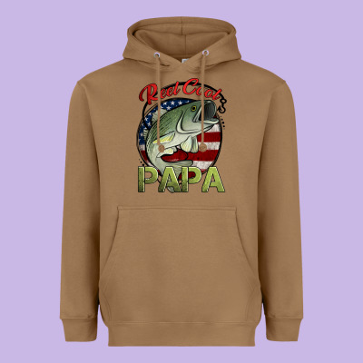 Reel Cool Papa Fishing Heavyweight Hoodie Designed By Jasminsmagicworld