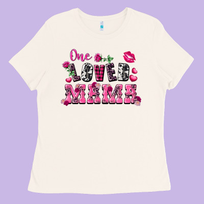 One Loved Mama Valentine's Day Ladies Tee Designed By Fadigitalartstudio
