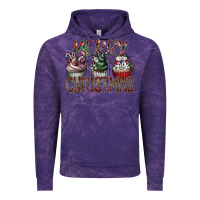 Cloud Purple Merry Christmas Vintage Hoodie - CowhideDigitalArt