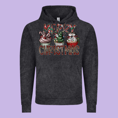 Merry Christmas Vintage Hoodie Designed By Cowhidedigitalart