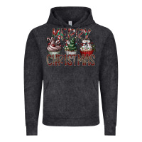 Vintage Black Merry Christmas Vintage Hoodie - CowhideDigitalArt