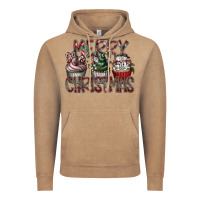 Vintage Coffee Merry Christmas Vintage Hoodie - CowhideDigitalArt