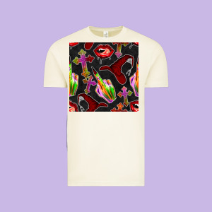 Halloween Bad Witch Seamless Pattern Vintage Tee Designed By Bundleandbundleshop