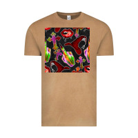 Vintage Camel halloween bad witch seamless pattern Vintage Tee - BundleAndBundleShop