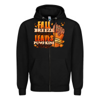 Black Fall breeze crunchy leaves pumpkins please Zipper Hoodie - RanaPortraitStore