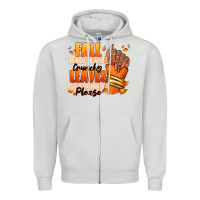 Dove Grey Fall breeze crunchy leaves pumpkins please Zipper Hoodie - RanaPortraitStore