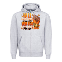 Heather Grey Fall breeze crunchy leaves pumpkins please Zipper Hoodie - RanaPortraitStore