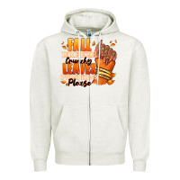 Oatmeal Heather Fall breeze crunchy leaves pumpkins please Zipper Hoodie - RanaPortraitStore