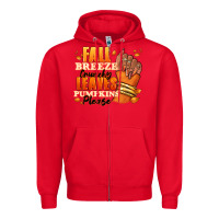 Red Fall breeze crunchy leaves pumpkins please Zipper Hoodie - RanaPortraitStore