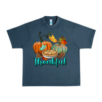 Midnight Navy thankful pumpkins Urban Heavy Tee - BundleAndBundleShop